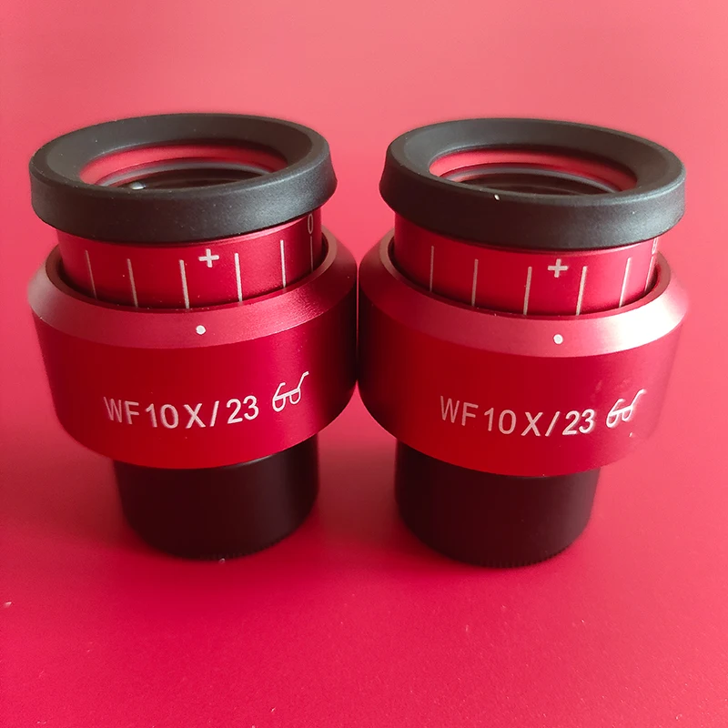 WF10X/23 Microscope Wide Angle Eyepiece Ocular Eyepoint Lens Adjustable Wide Field 30mm Widefield Microscope Eyepiece 2PCS stereoscopic microscope eyepiece