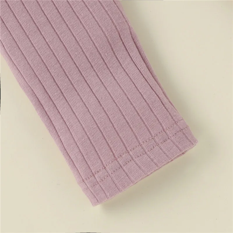 여아용 세로 패턴 레깅스, 신축성 허리 조절 가능 바지, 용수철 가을 긴 바지, 0-18 개월