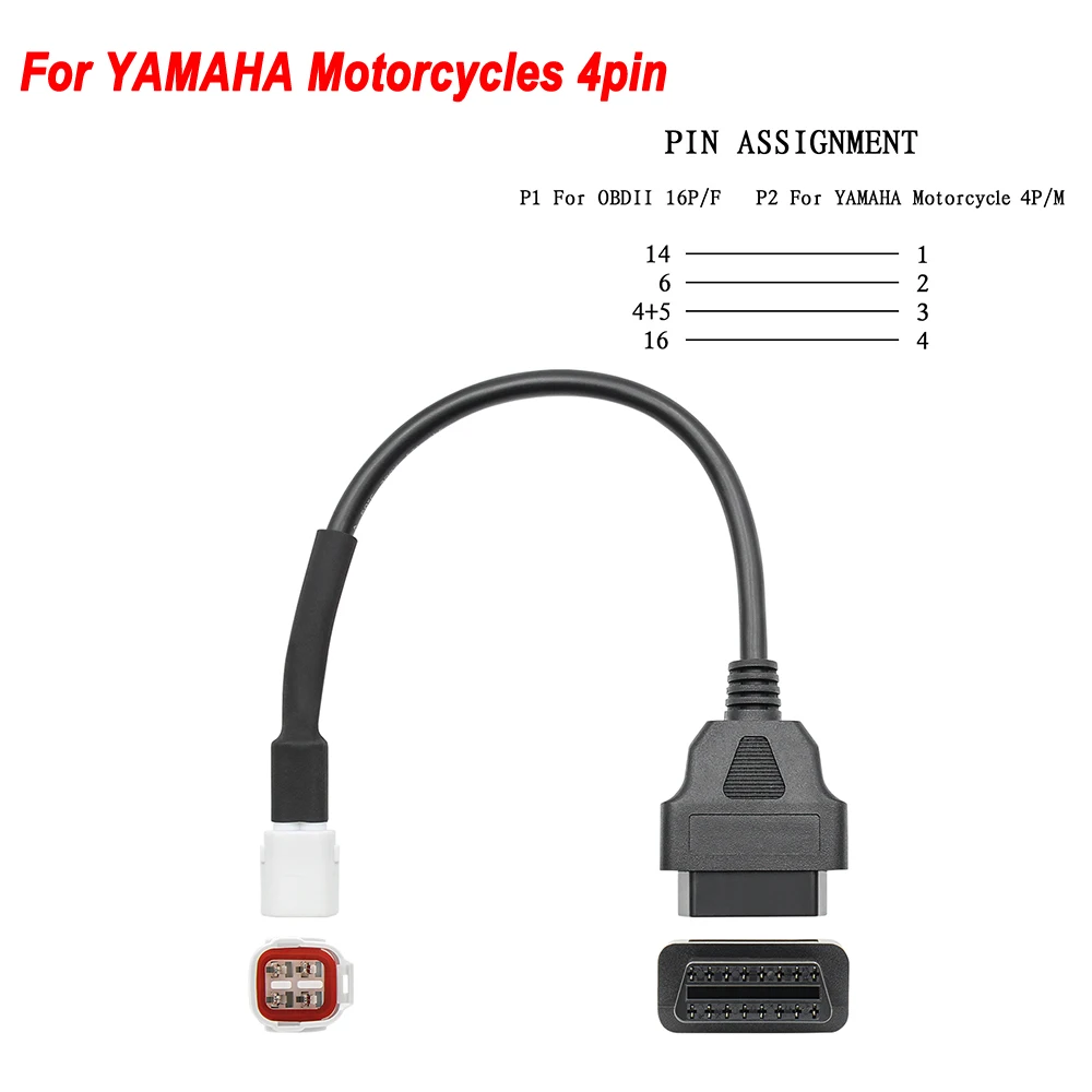 3pin 4pin for Yamaha 6pin for Honda to 16pin OBD 2 Extension Cable 