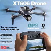 For Xiaomi XT606 GPS Drone 8K Professional dual HD Camera 360°Obstacle Avoidance 5G WIFI FPV With Screen Quadcopter Toys Dron