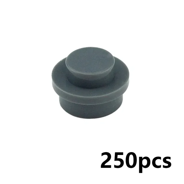 250Pcs MOC Assemble Particles 4073 6141 15570 Plate Round 1x1 Dot DIY Building Blocks 1*1 Figures Lamp Bricks Toy for Kids 5