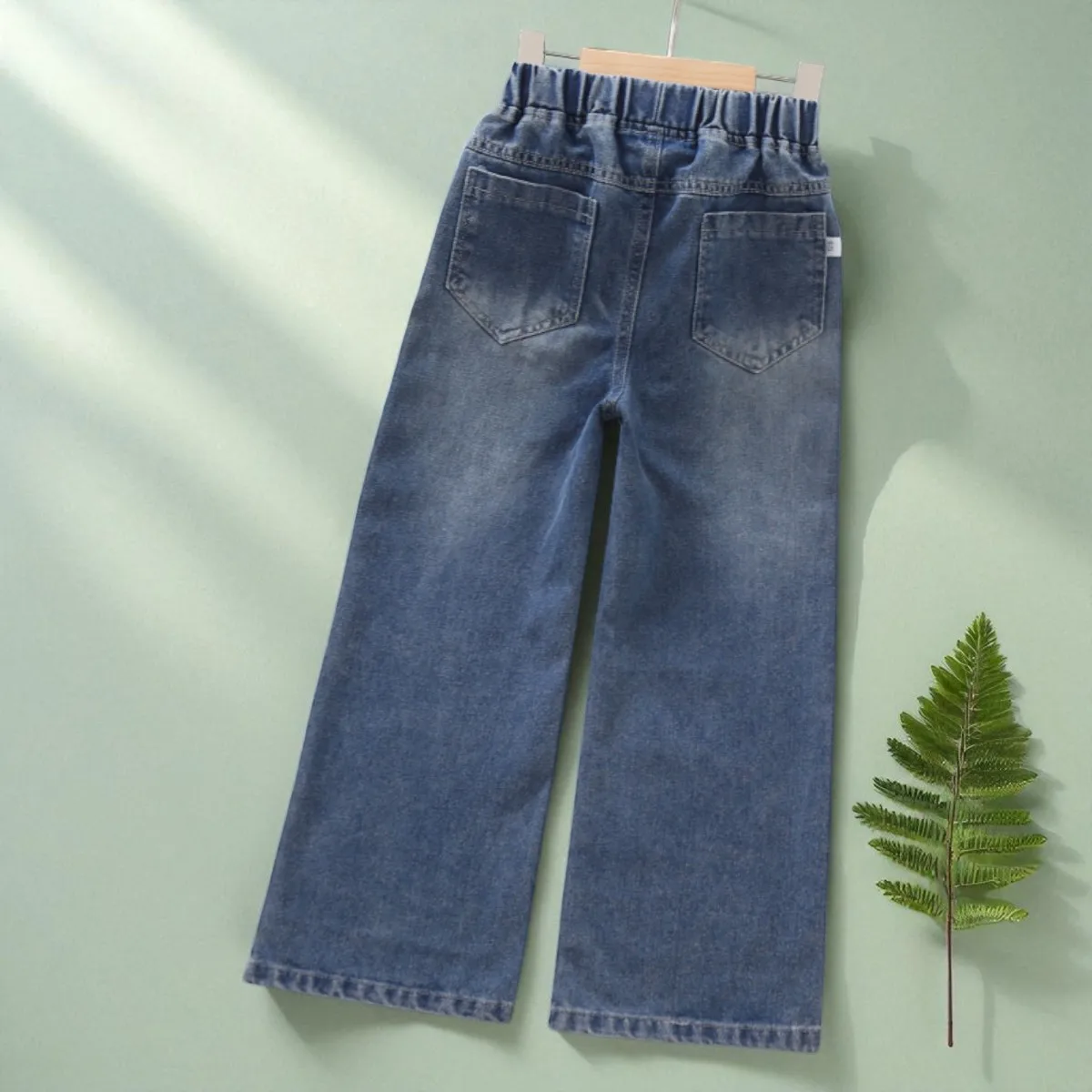 السراويل للفتيات الجينز المراهقين ملابس الأطفال فراشة طباعة السراويل ربيع الخريف الطفل الاطفال الملابس الجينز 6 8 10 12 14 Y