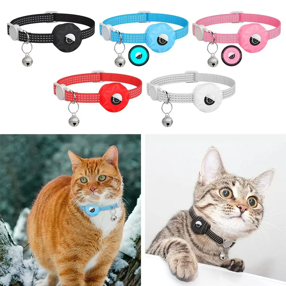 Bluetooth Tracker AirTag Case Smart Tracker Animal Tracking Collar Cat With GPS For AirTag Accessories Anti-lost Collar For Apple Airtags Holder Tracker Box Pet Collar