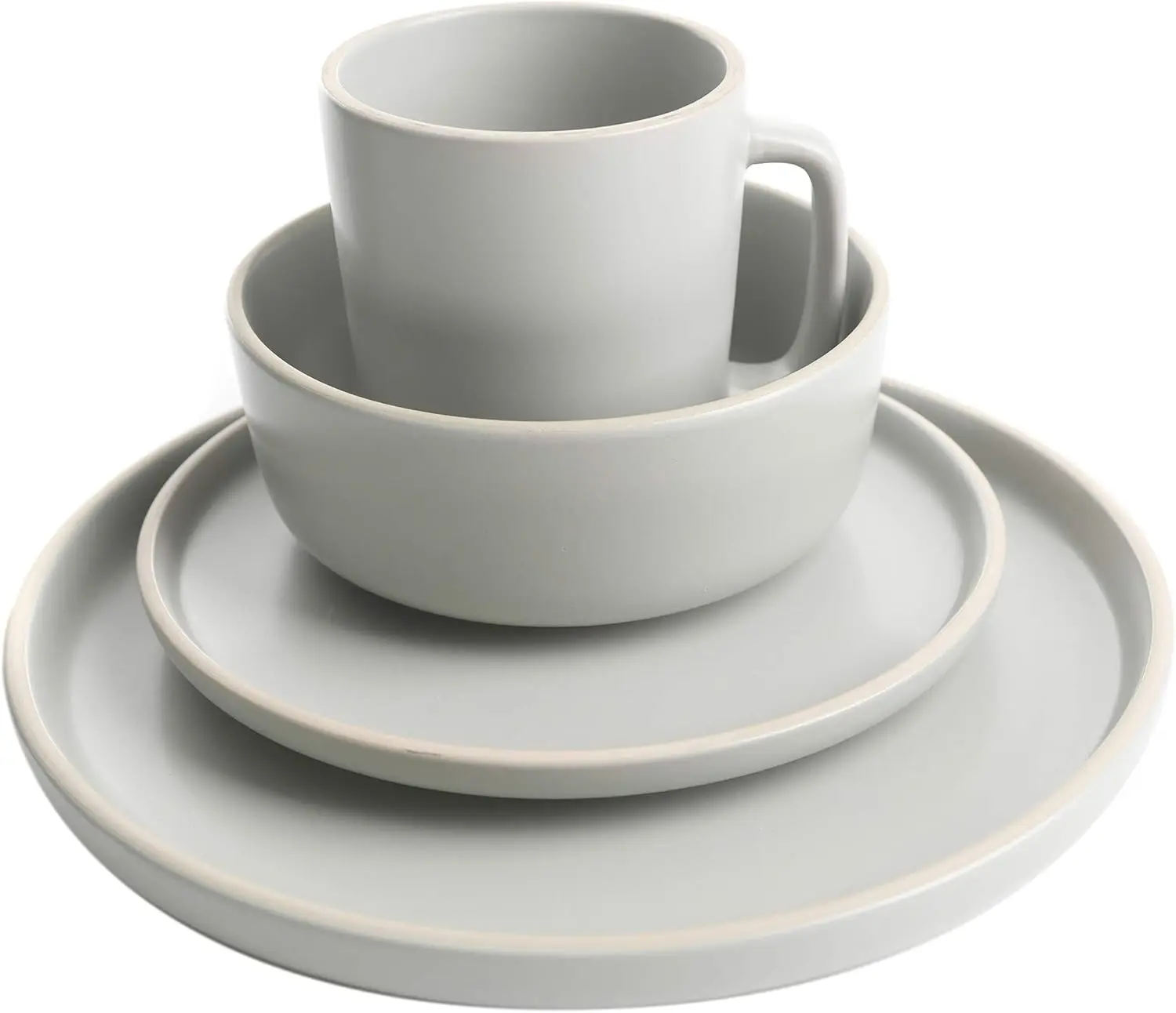 Matte stoneware dinnerware set image 3
