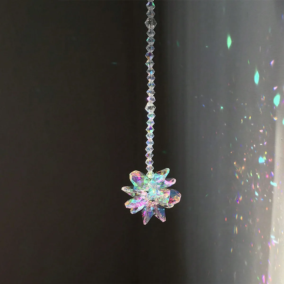Crystal Beads Crystal Prism Elegant Sparkling Shiny Sun Catcher Pendant Eye-Catching Rainbow Maker For Garden Ornament New