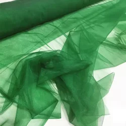 Olive Green Soft Tulle Fabric for Wedding Decor and Craft Projects (Emerald Green)