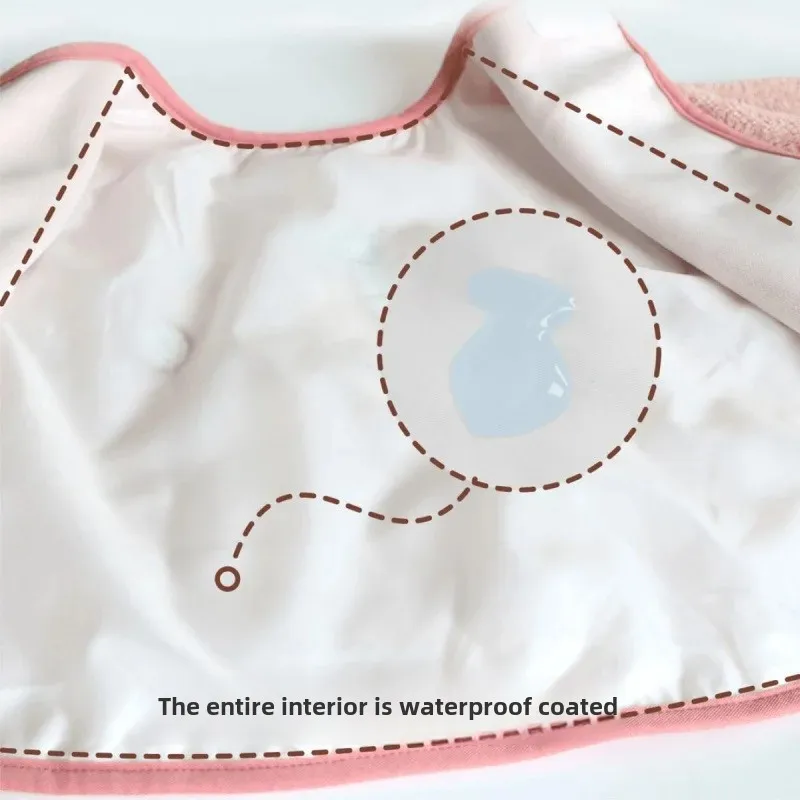 Waterproof Fleece Children's Feeding Apron Autumn Winter Baby Clothes Warm Dirt-resistant Easy-to-wear Blanket Coat Childcare
