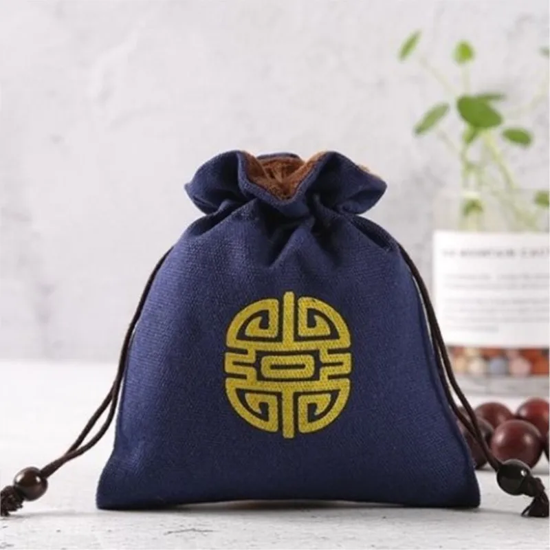 Jianzhan Storage Bag Thickened Cotton Linen Small Cloth Bag Teapot Tea Set Master Cup Portable Tea Cup Stationery ZD50