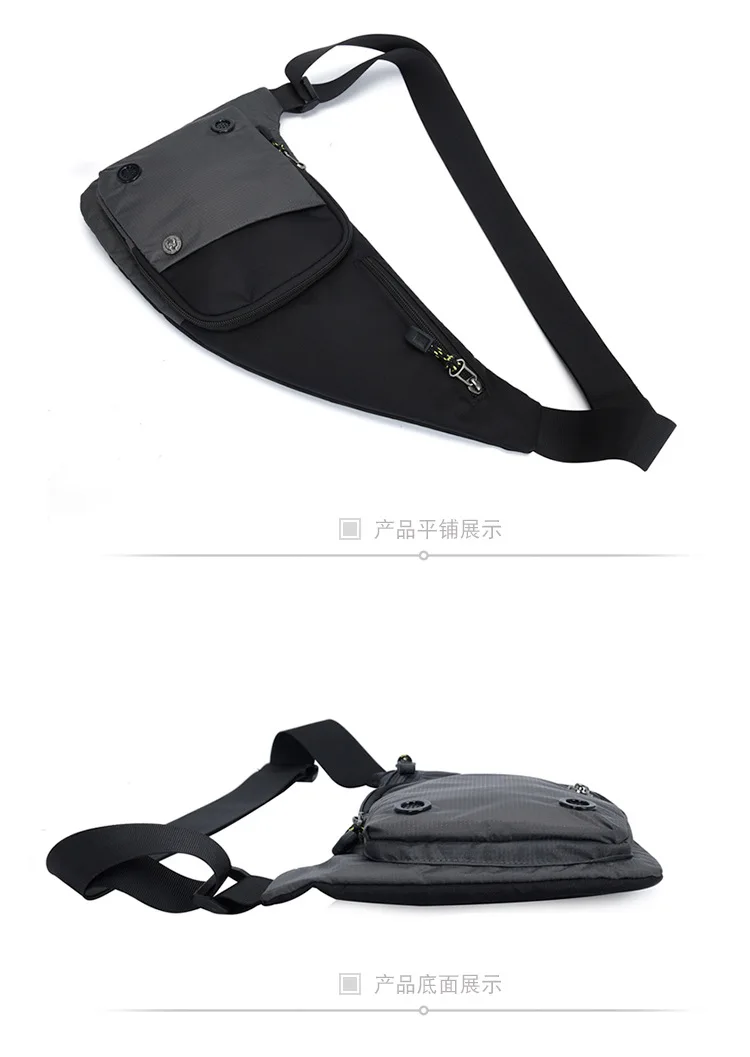 Men‘s New Trendy Casual Shoulder Bag Leisure Travel Sports Outdoor Pack Messenger Crossbody Sling Chest Bag Pack for Male Female