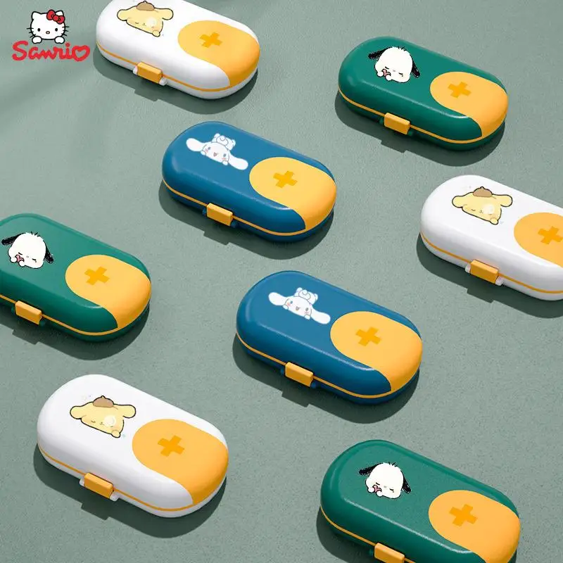 

Лекарственная коробка Miniso Sanrio, Hello Kitty Cinnamoroll Kuromi My Melody, таблетка, таблетка, коробка для конфет, коробка для отсека лекарств, подарок