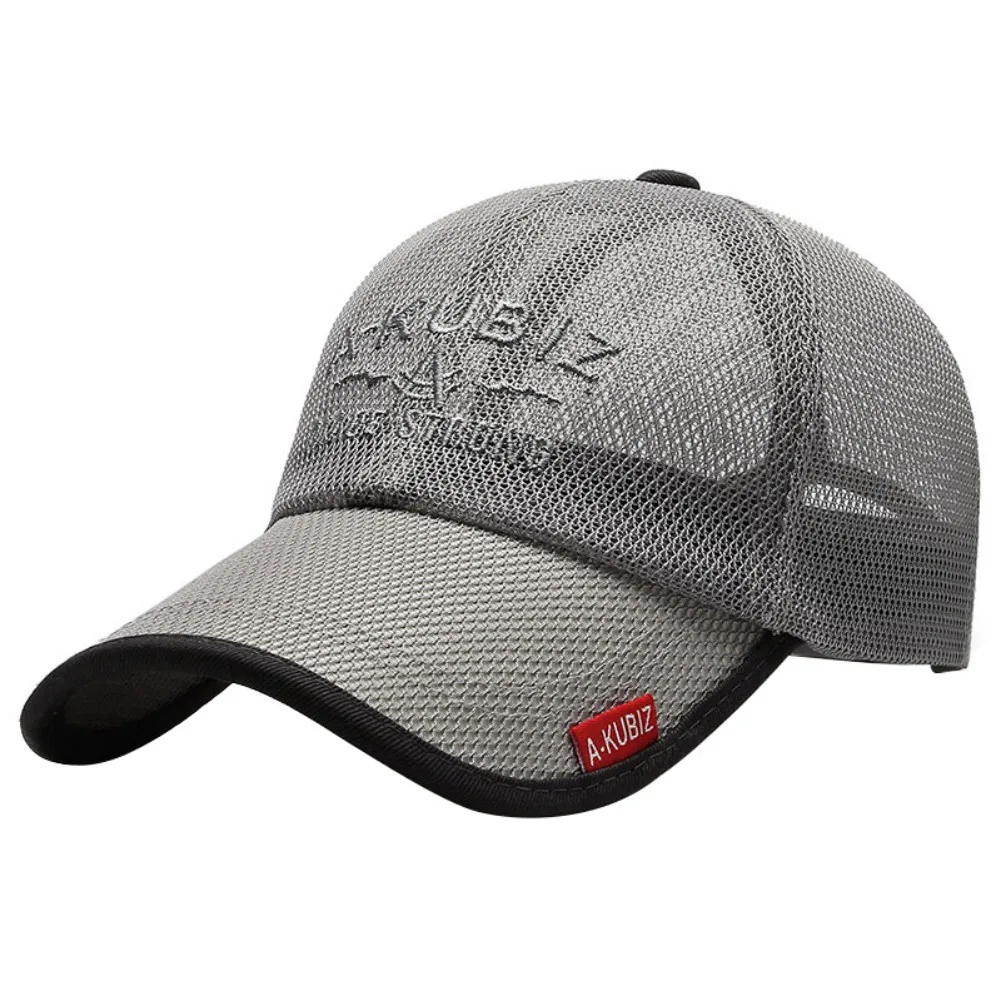 Outdoor Sunscreen Fashion Embroidered Women's Men's Summer Embroidered Letter Mesh Hunting Cap
