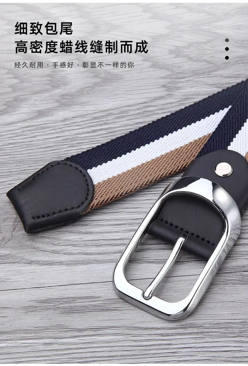 3.5cm Men's Fabric Canvas Webbing Man Belt for student Designer Men Leisure Trousers Belt for Jeans Belts Male Waist Belts