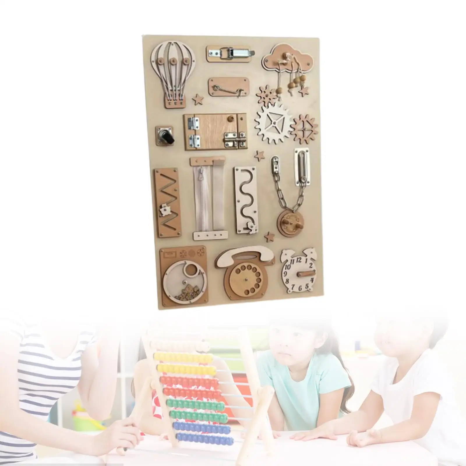 

Wooden latches Busy Board Maze Zipper Educational Learning Activity for Age 3 4 5 6 Years Boys Girls Travel Toy Kids Birthday