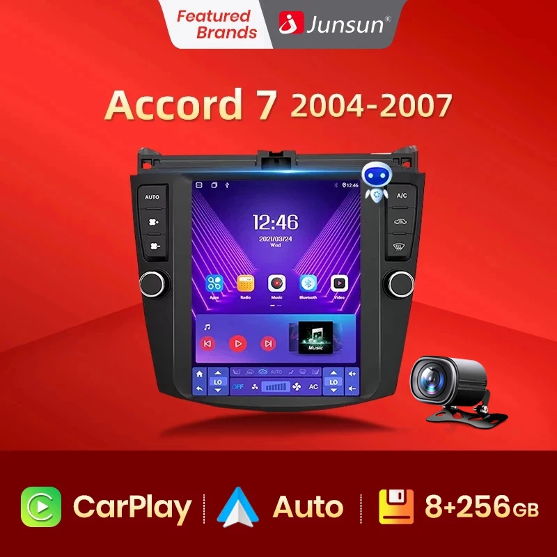 Junsun V1pro Ai Voice 2 Din Android Auto Radio For Honda Accord 7 2003
