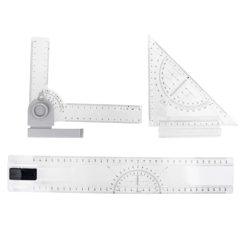 A4 Multi-function Drawing Board Tools Drawing Board Adjustable Parallel with Clear Rule Graphics Angle Measurement