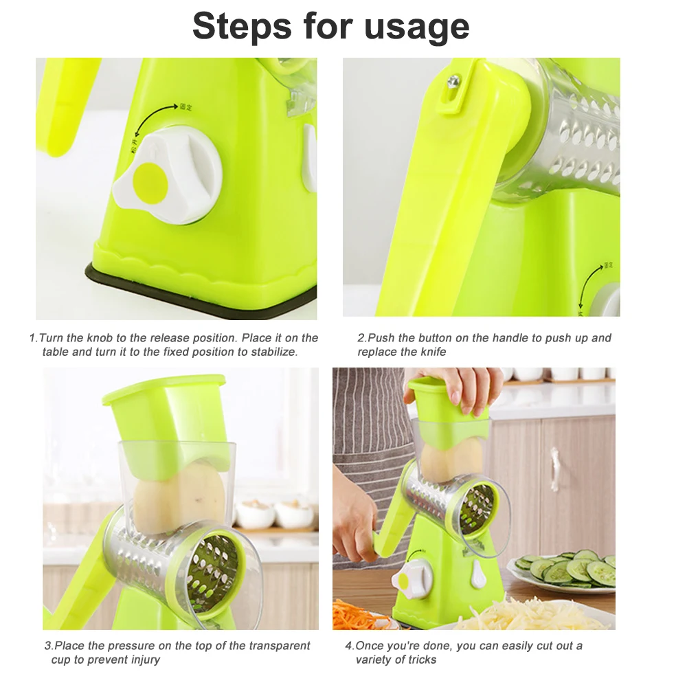 Multifunctional Vegetable Cutter Slicer Kitchen Roller Gadgets Tool Vegetable  Chopper Round Slicer Potato Carrot Cheese Sh Thres From Luo20160227, $21.36