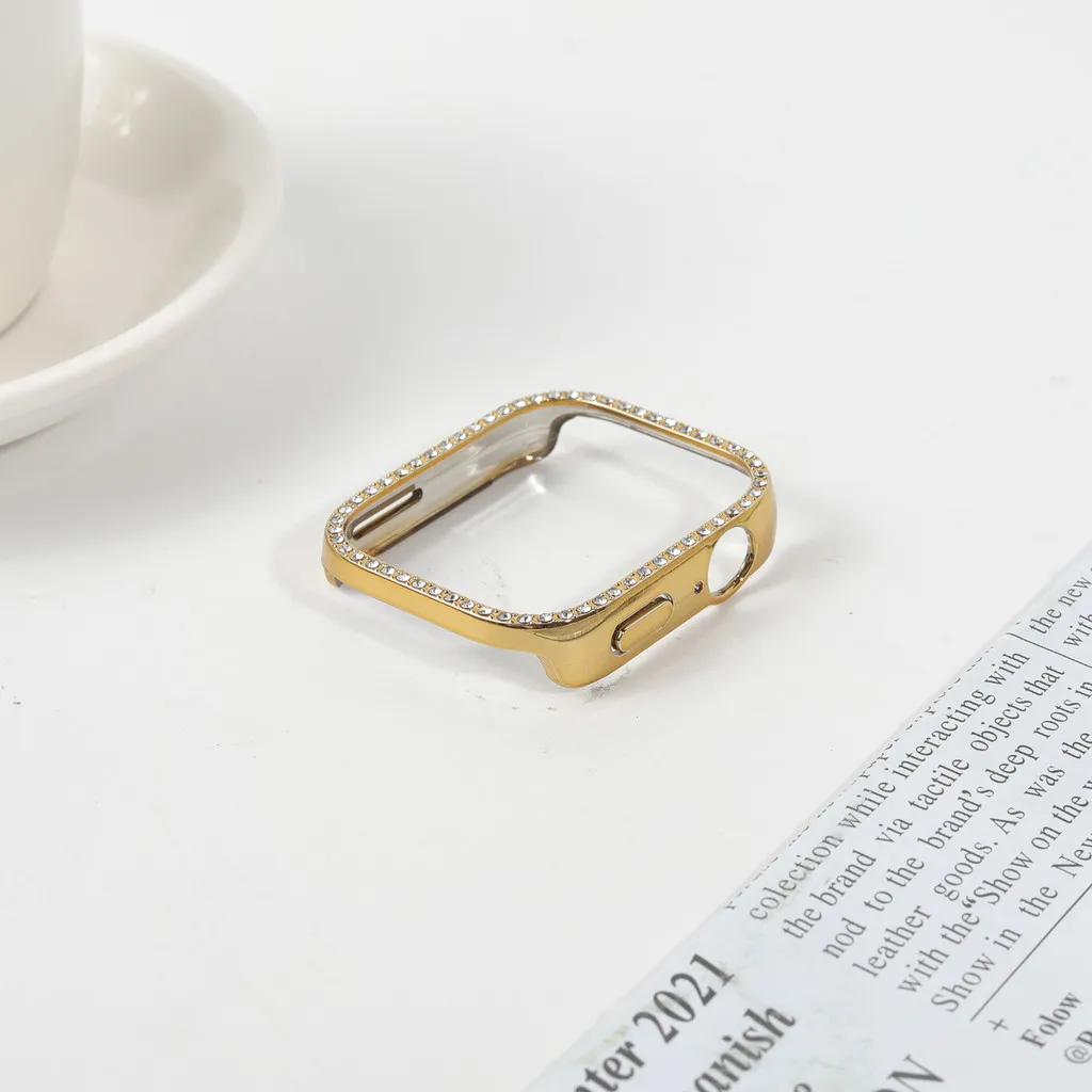 Elegant Diamond-Embellished Watch Protective Bumper Frame