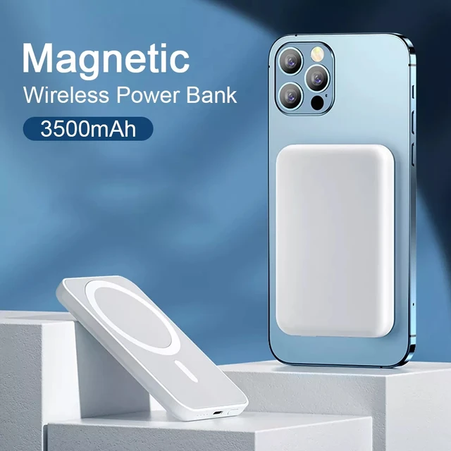 Banco de energía magnético PD15W, batería externa de 5000mAh, cargador  inalámbrico portátil para iPhone 12, 13