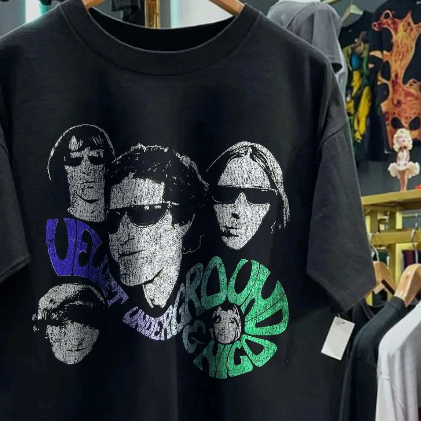 The Velvet Underground Classic Poster Print Kurzarm-Rock-Punk-T-Shirt, lässig, locker, Rundhalsausschnitt, Streetwear, Unisex – Detail 6