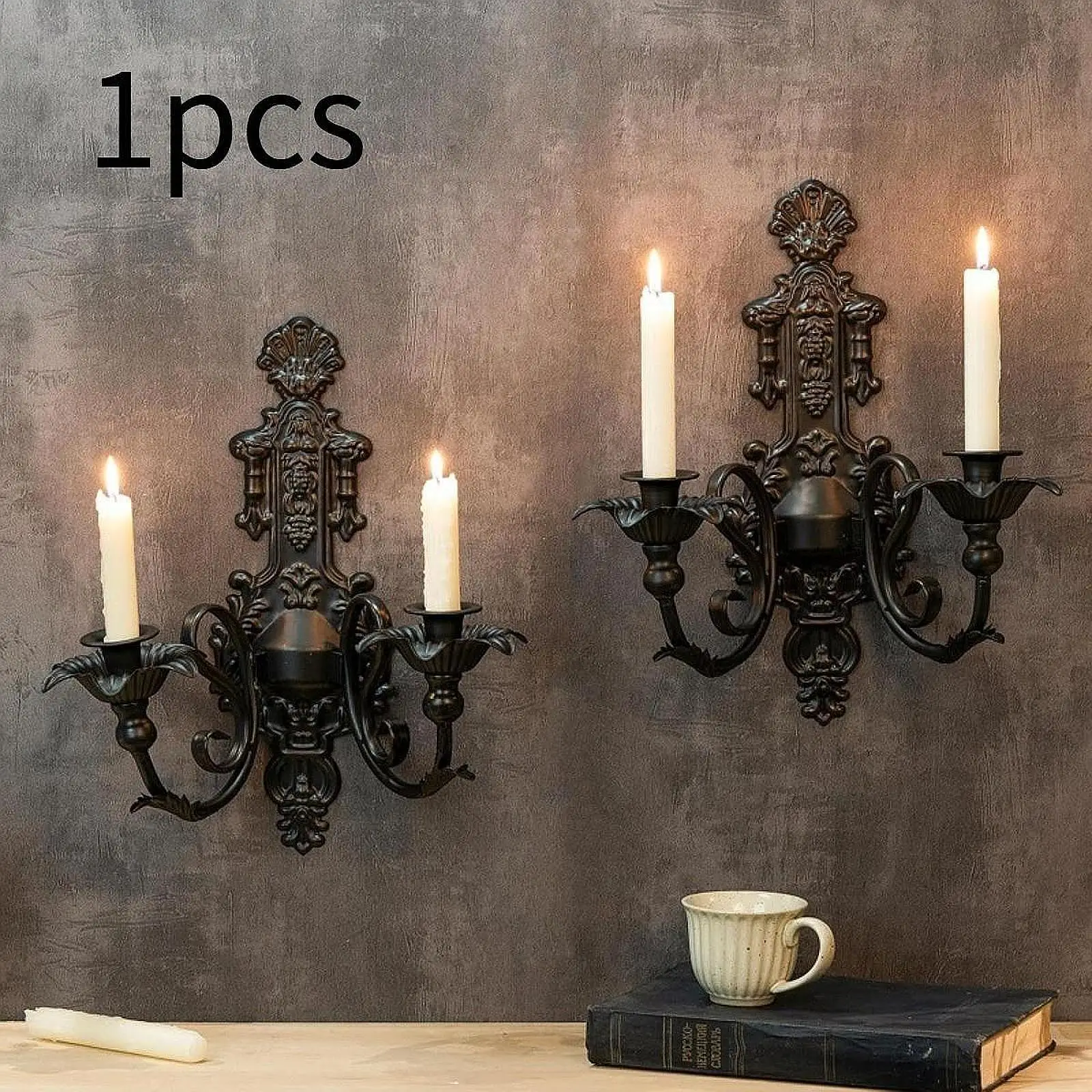 Metal Wall Candle Sconces Candelabra Wall Decorations Ideal for Stick
