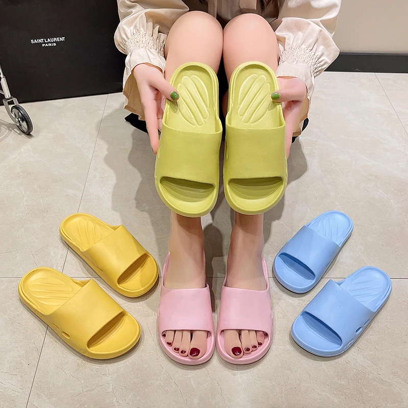 

Сланцы женские для отдыха, пляжные шлепанцы на платформе, толстая подошва, средний каблук, летние Тапочки