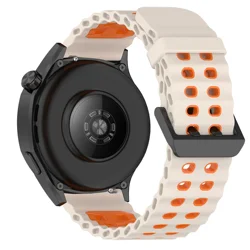22mm Sport Silicone Replacement Watch Band Bracelet - Realme Watch S S Pro (Starlight orange)