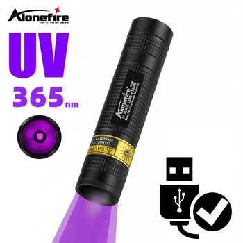 365nm Mini UV Led Blacklight Flashlight Usb Rechargeable Nail lamp Pet Stain Leakage Marker Ore Money Scorpion Detection lights 1