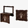 Creative Wall-mounted Shower Seats Folding Bath Chair American Retro Shoe Changing Stool Household Porch Solid Wood Carved Stool 1