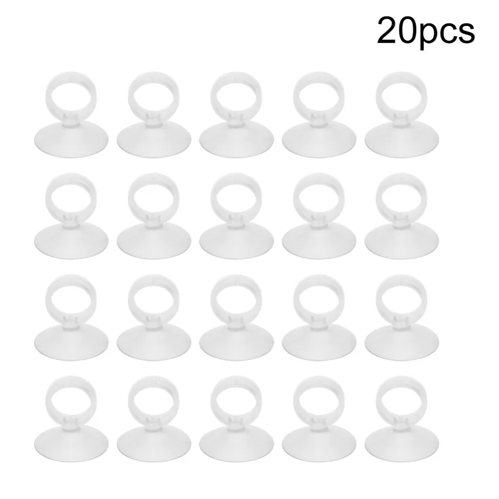 20PCS 세트 투명 흰색 수족관 흡입 컵 1.6cm 튜브 홀더 워터 펌프 튜브 홀더 2.2cm 수족관 파이프 흡입 컵 수족관