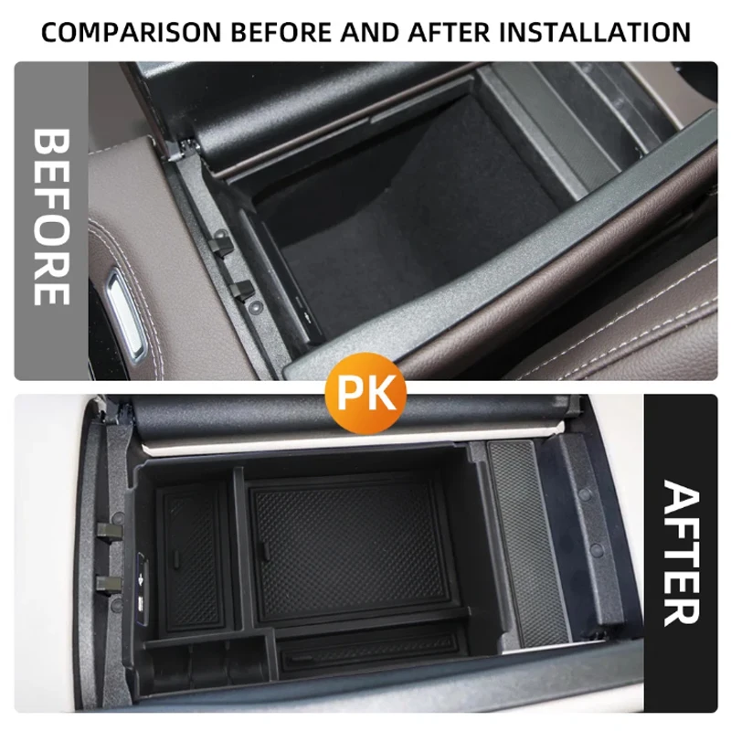 RUIYA For MB GLE Class W167 GLE350 400 Built-in 2020 Center Console Storage Box Armrest Organizer Tray Car Accessories