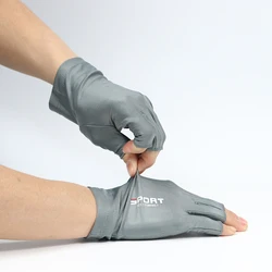 Unisex Summer Breathable Ice Silk Sun Protection Touchscreen Gloves for Sports & Outdoor Activities (Gray)