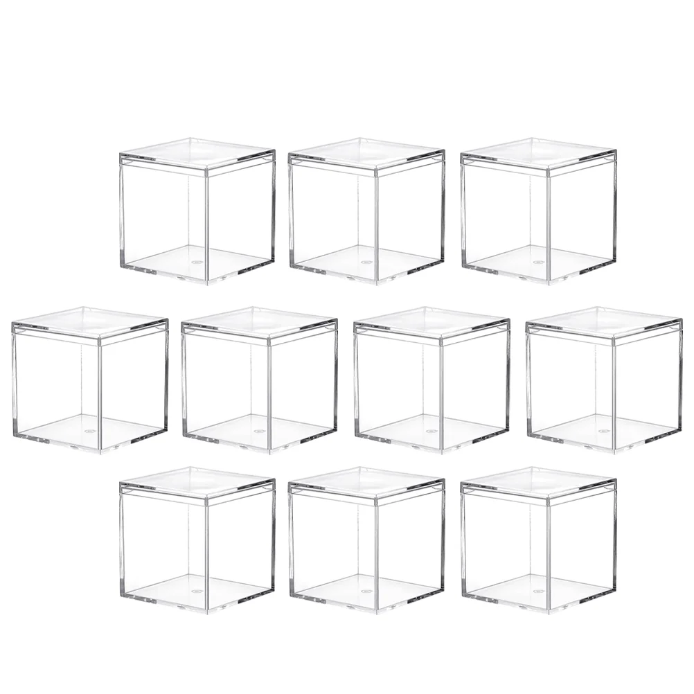 

Square Practical Storage Boxes Figurine Clear Display Cases Small Acrylic Box Acrylic Cube Box Small Acrylic Cubes