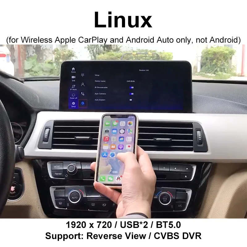 12.3 inch For BMW 2s F45 NBT Newest 1920 Linux Wireless CarPlay Screen Support Android Auto Hicar USB Bluetooth