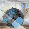 GOOVI Robot Vacuum Cleaner 6000Pa Power Auto Charging App Control Water Tank Wet Mopping Robot Vacuum Cleaner Electric Sweeper 6