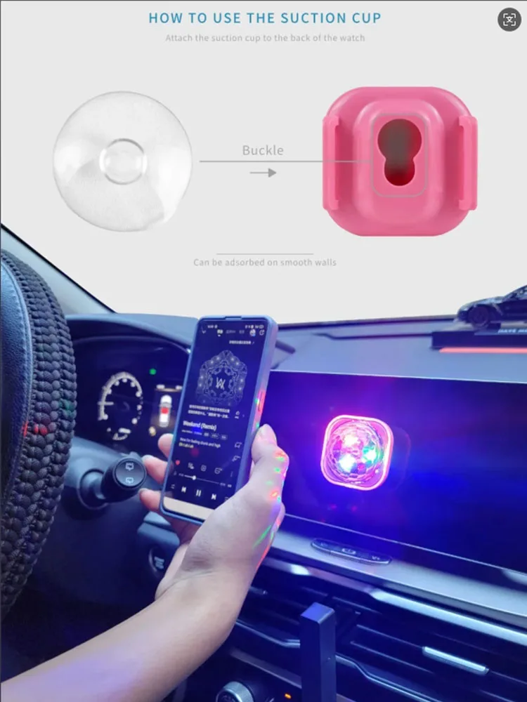 Mini Smurf RGB Light Wearable Watch Colorful Sound Control Childrens Toys Projection Disco Stage Lights Ambient Lamp For KTV Bar