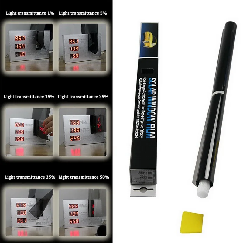 5/15/25/35/50% VLT Reflective Silver Glass Film Heat Blocking Vinyl Roll Stickers for Home Car Self Adhesive Privacy Window Tint