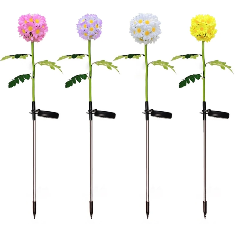 

for Creative Garden Yard Patio Decorative Solar Flower Lamp Waterproof Wireless LED Light Waterproof Lawn Outdoor Drop shipping