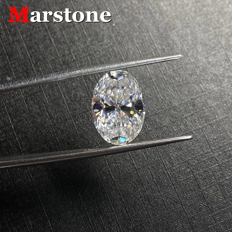 [New EU Quality] Oval Moissanite Loose Stone 0.1-30ct Rare D Color Lab Grown Super White Certified Hand Cutting Oval Moissanite 3
