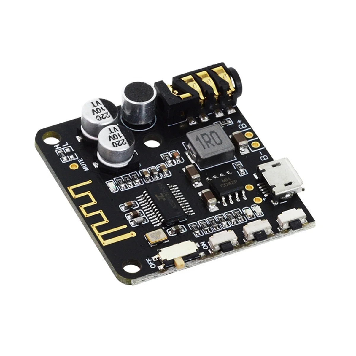 BT5.0 PRO Audio Module+Case MP3 Audio Decoder Board with Mic Lossless Car Speaker Audio Amplifier DIY Audio Receiver