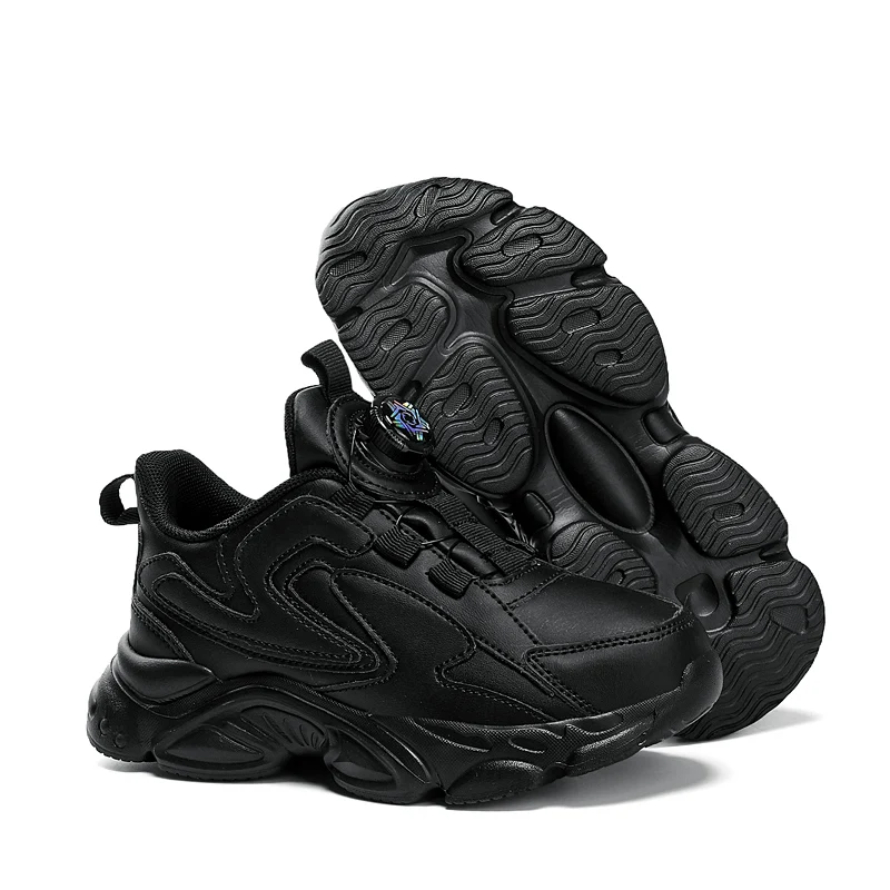 Children Shoes Boy Sneaker Black White School Tennis Sneaker Lightweight Chunky Sole Casual Sports Shoes for Boy