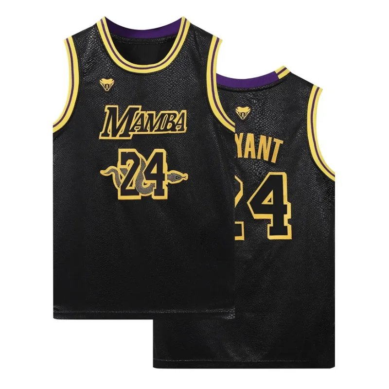 Camiseta de baloncesto Black Mamba n.° 8 n.° 24, camiseta deportiva para exteriores, camisetas transpirables de secado rápido, bordado con logotipo