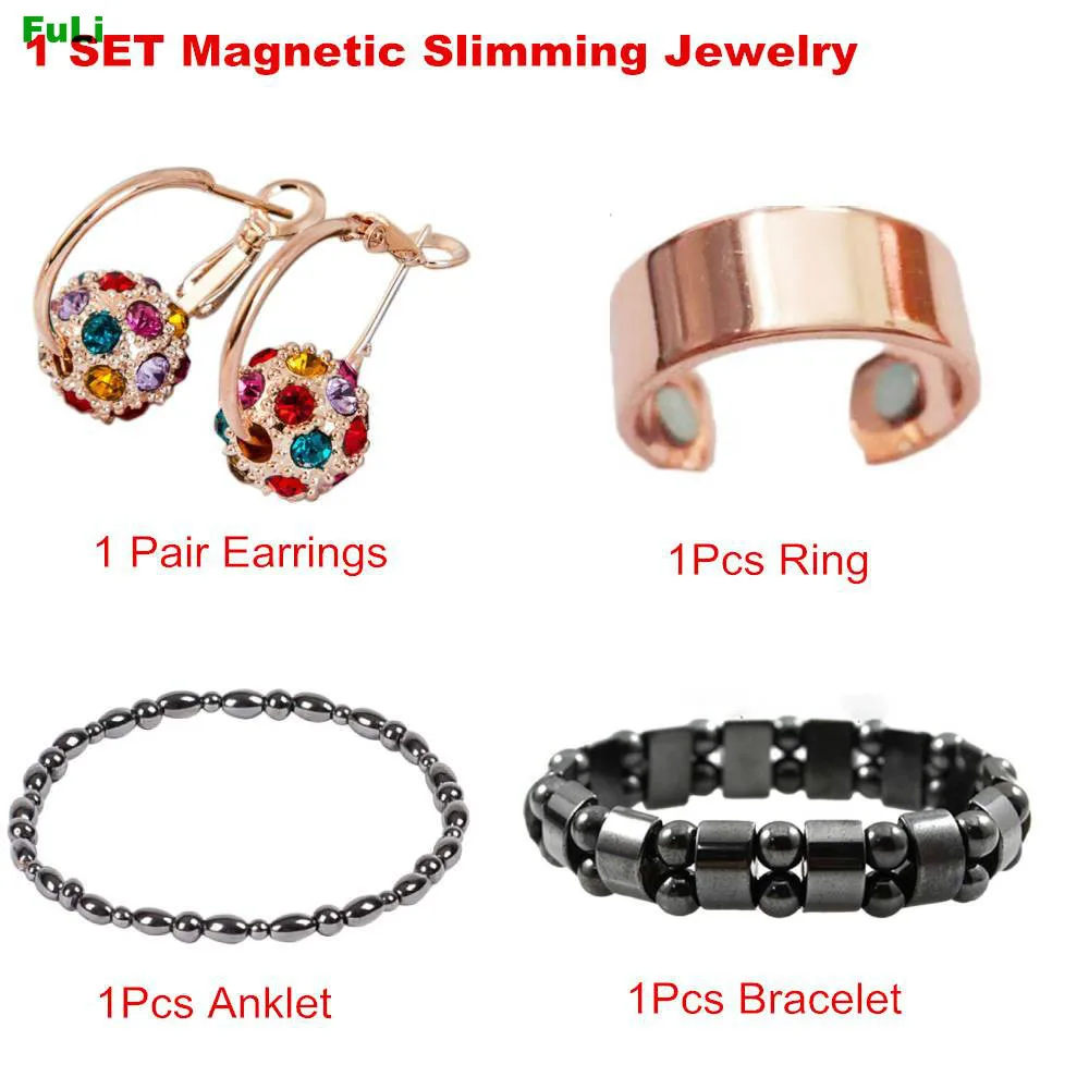 4pcs/Lose Weight Magnetic Health Jewelry Magnetic Slimming Earrings Slimming Patch Magnets of Lazy Paste Slim Patch Body Shaper