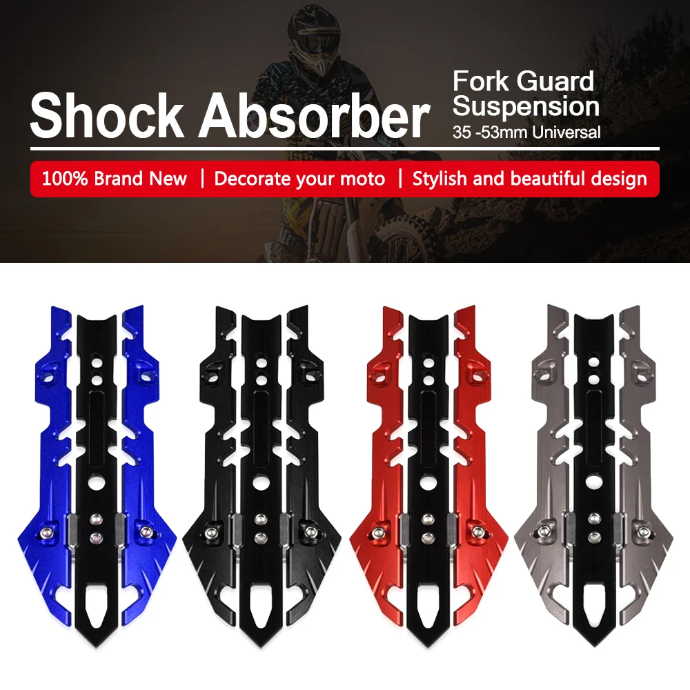 

Motorcycle Front Shock Absorber Trim Cover Fork Guard Suspension Cover Protect 35 -53mm Diameter Universal Aluminum Accessories