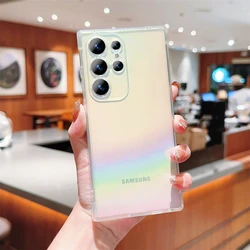 Aurora Laser Rainbow Transparent Phone Case Cover - Galaxy S23 Ultra (Laser)