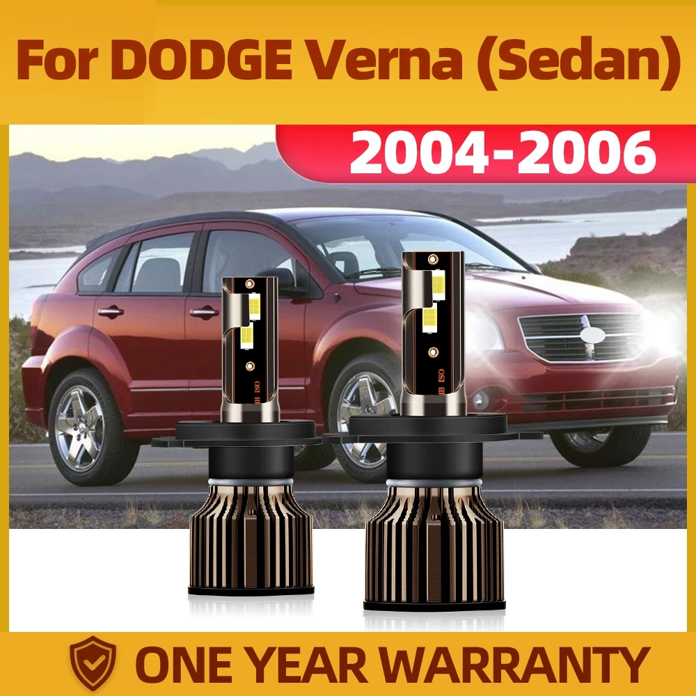 Teenram Car Headlight Turbo Lamp Plug-N-Play Accessori Per Auto Bianco 6000K Csp Chip Combo Kit Per Dodge Verna (Berlina) 2004-2006