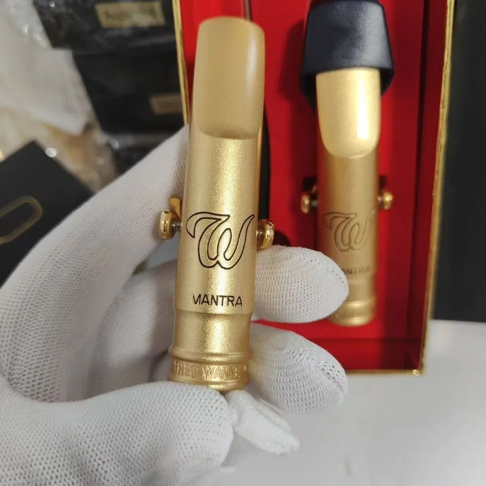 プロの金メッキサックスマウスピース,刻印デザイン,サックス