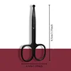 Silver Mirror Light Black Round Head Safety Nose Hair Scissors Neutral Stainless Steel Scissors Manual Trimming Shears tool new 6