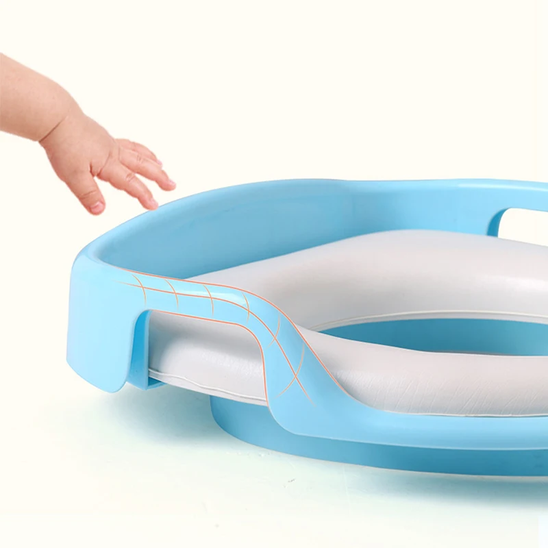 Newborn Potty and Seat Children's Portable PVC Baby Aid Toilet Training Handheld Thickened Comfortable Baby Toilet Sea potty training urinal children toilet seat portable potty