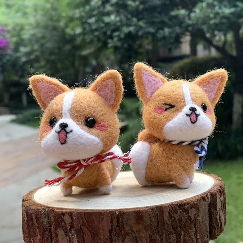 Sheep Felt Poke Cat Handmade Material Bag Beginner diy Wool Needle Felting Simulation New Friendly Creative Animal Gifts needle felting kit wool felting kit needle felting painting kit