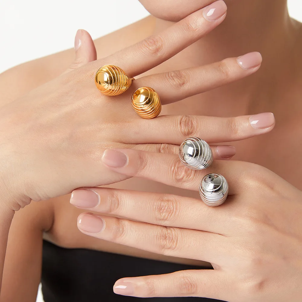 Elegant Shiny Mirror Stainless Steel Women's Ring - Trendy Chic Luxury Jewelry Gift
